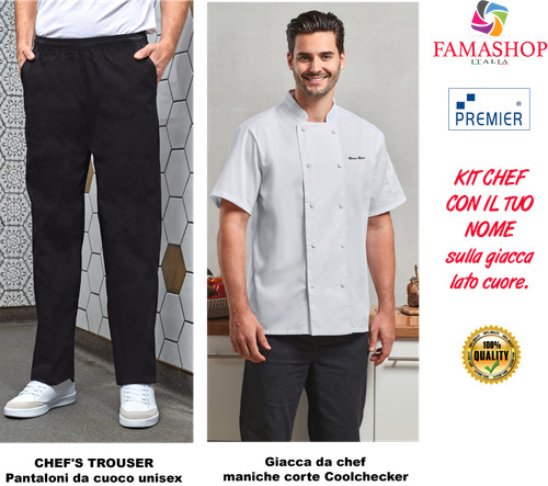 Giacca pantalone cuoco chef - giacca,