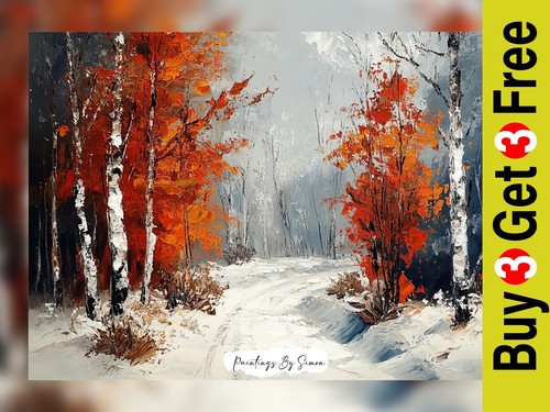 Quadro foresta invernale - quadro,