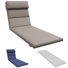 Outsunny Cuscino per Sdraio in Tessuto con Lacci di Fissaggio