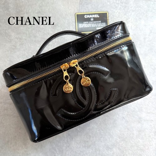 Chanel logo vanity bag nero - chanel, cc