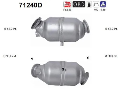 Catalizzatore 71240d per - catalizzatore,