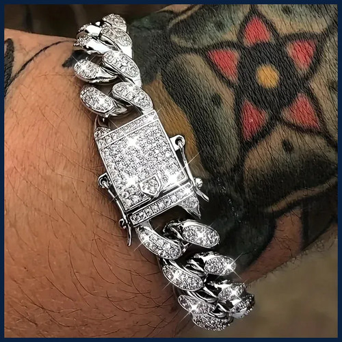 Bracciale catena maglia cubana