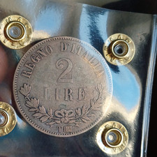 Moneta In Argento Vittorio Emanuele II 2 Lire Valore Torino 1863 Rara Lotto 771