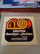 ADESIVO STICKER VINTAGE KLEBER ISOLATION THERMIQUE PHONIQUE ISOVER VETROFLEX 