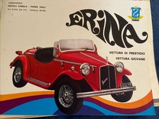 Rarissima originale Brochure ERINA spider su Fiat 500 F-F.lli ZANELLA-Parma 1969