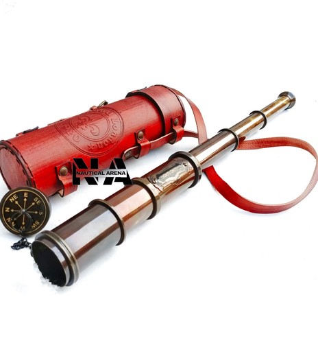 Antico telescopio spyglass - , in