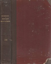 Introduzione allo studio della filosofia tomo III/IV. . Vincenzo Gioberti. 1861.