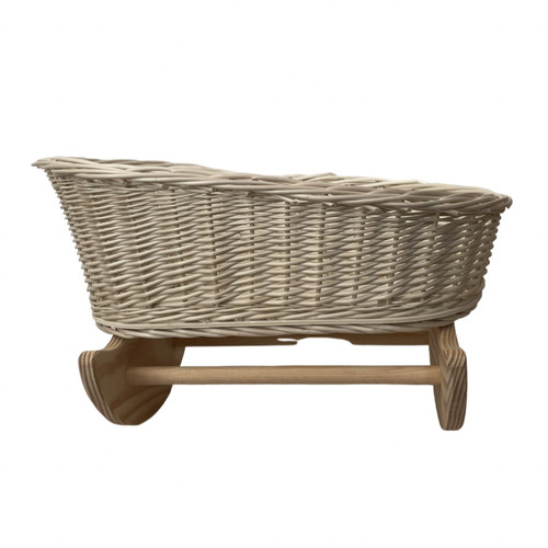 Off white wicker dolls - wicker, cradle