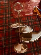 alzatina a foglie vintage color argento