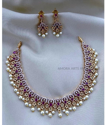 Set collana con diamanti