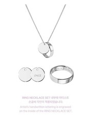 SET COLLANA ANELLO DUE VOLTE QUESTO È PER TOUR MONDIALE INCHEON UFFICIALE MD GOODS NUOVO