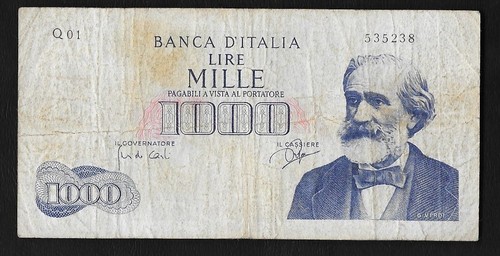Italia banconota lire 1000 - italia,