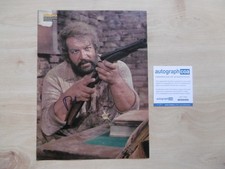 Autografo Bud Spencer firmato A4 immagine rivista/poster piegato