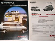 Brochure depliant VW T4 DEHLER MOBILE Optima 4.7 +5.4 + tetto alto + prezzi 9/1997