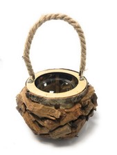 Lanterna portacandele in legno