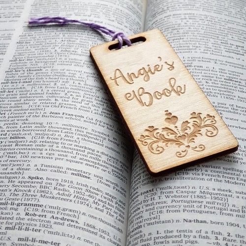 Personalised wooden bookmark - wooden,
