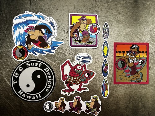 Lotto adesivi tavole surf - 7,