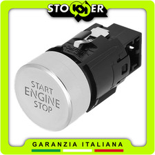 Interruttore Pulsante START&STOP Tasto ENGINE per VW GOLF VII T-ROC 4 PIN CROMO