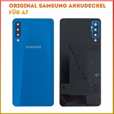 Cover posteriore copri batteria originale Samsung A7 SM-A750 incl. vetro fotocamera blu