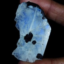 64,10 Cts Pietra Preziosa Grezza Di Luna Arcobaleno Cabochon 27x46x7 Mm UR323