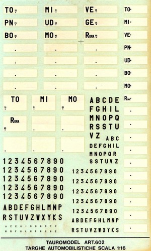 Tauro model tm602 - model, targhe