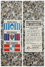 SCUDETTO PESCARA-POTENZA-PRO VASTO CALCIATORI PANINI 1969-70 1970 NUOVO VELINA