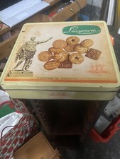 scatola latta pubblicitaria Lazzaroni biscotti Saronno epoca colazione