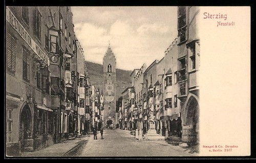 Cartolina vipiteno quartiere - vipiteno,,