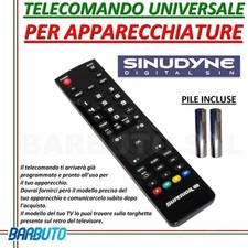 TELECOMANDO UNIVERSALE PER APPARECCHI MARCA SINUDYNE -INVIARE CODICE MODELLO TV