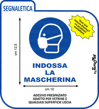 adesivo obbligo indossare