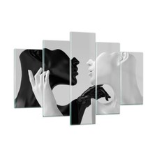 Quadro su Vetro 150x100cm Nero