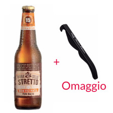BIRRA DELLO STRETTO NON FILTRATA 33CL VARI FORMATI + APRIBOTTIGLIA