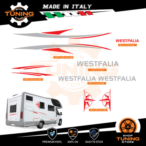 Kit adesivi camper westfalia - kit,