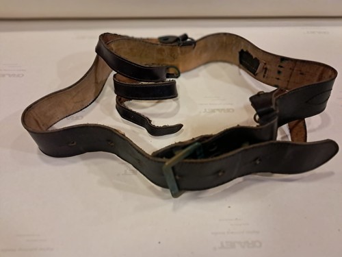 Cinturone pelle nera vintage - ,
