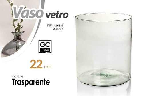 Vaso vetro trasparente - vaso,