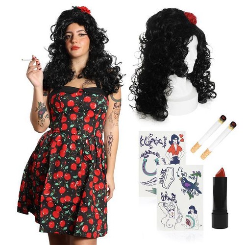 Costume amy winehouse parrucca - amy,