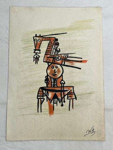 Wifredo lam disegno quadro - wifredo, e
