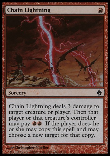 Mtg chain lightning foil - chain,