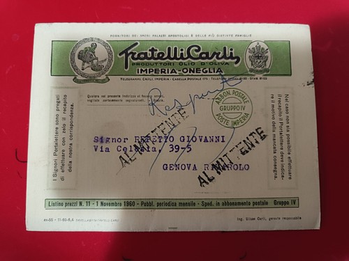 Cartolina ordinazione fratelli - ordinazione,