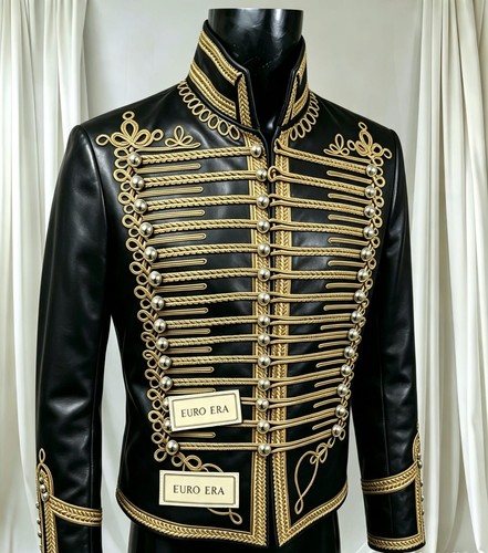 Black steampunk hussars jacket - steampunk,