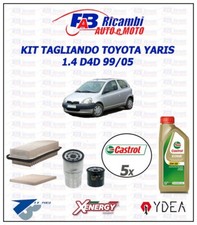 KIT TAGLIANDO TOYOTA YARIS 1.4 D4D 99/05 - 4 FILTRI 5 LITRI CASTROL EDGE 5W30 LL