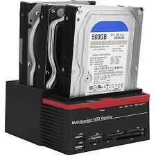 DOCKING STATION USB 2.0 3.0 TRIPLO 3 HARD DISK MULTIFUNZIONE CARD SATA IDE  DSI