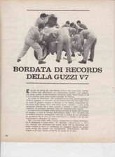 advertising TEST MOTO GUZZI V7 RECORD MONZA-1969 MOTOITANE MOTOSPORT  EPOCA