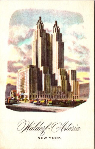 Cartolina waldorf astora hotel - cartolina,