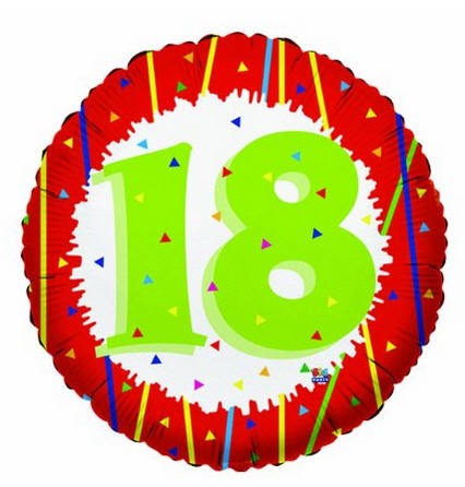 Pallone mylar anni fan - 18,