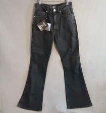 Jeans donna svasati Dixie Denim Club taglia 26 nero nuovo con etichetta
