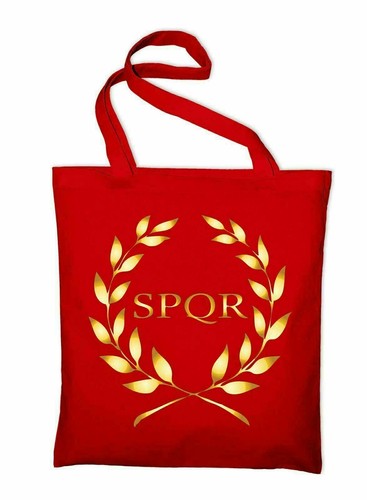 Spqr borsa tela con stemma - spqr,