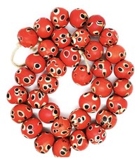 bellissima collana antica di perle in vetro Gabri a mosaico