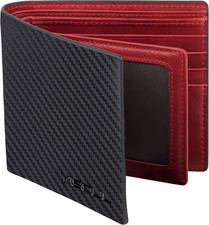 Portafoglio Uomo Vera Pelle Portamonete Slim Con Protezione RFID, Portafoglio Bi