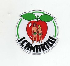 ADESIVO VINTAGE - I CAMARILLI -  MELA, ADAMO ED EVA - ROTONDO